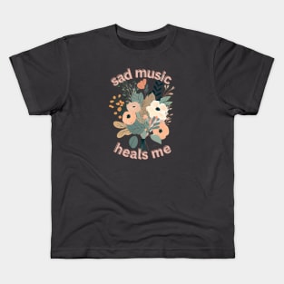 Sad Girl Sad Music Heals Me Kids T-Shirt